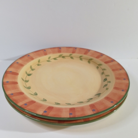 Pfaltzgraff "Napoli" Hand-Painted Set of 2 Round Dinner Plates Replacements - Picture 3 of 7